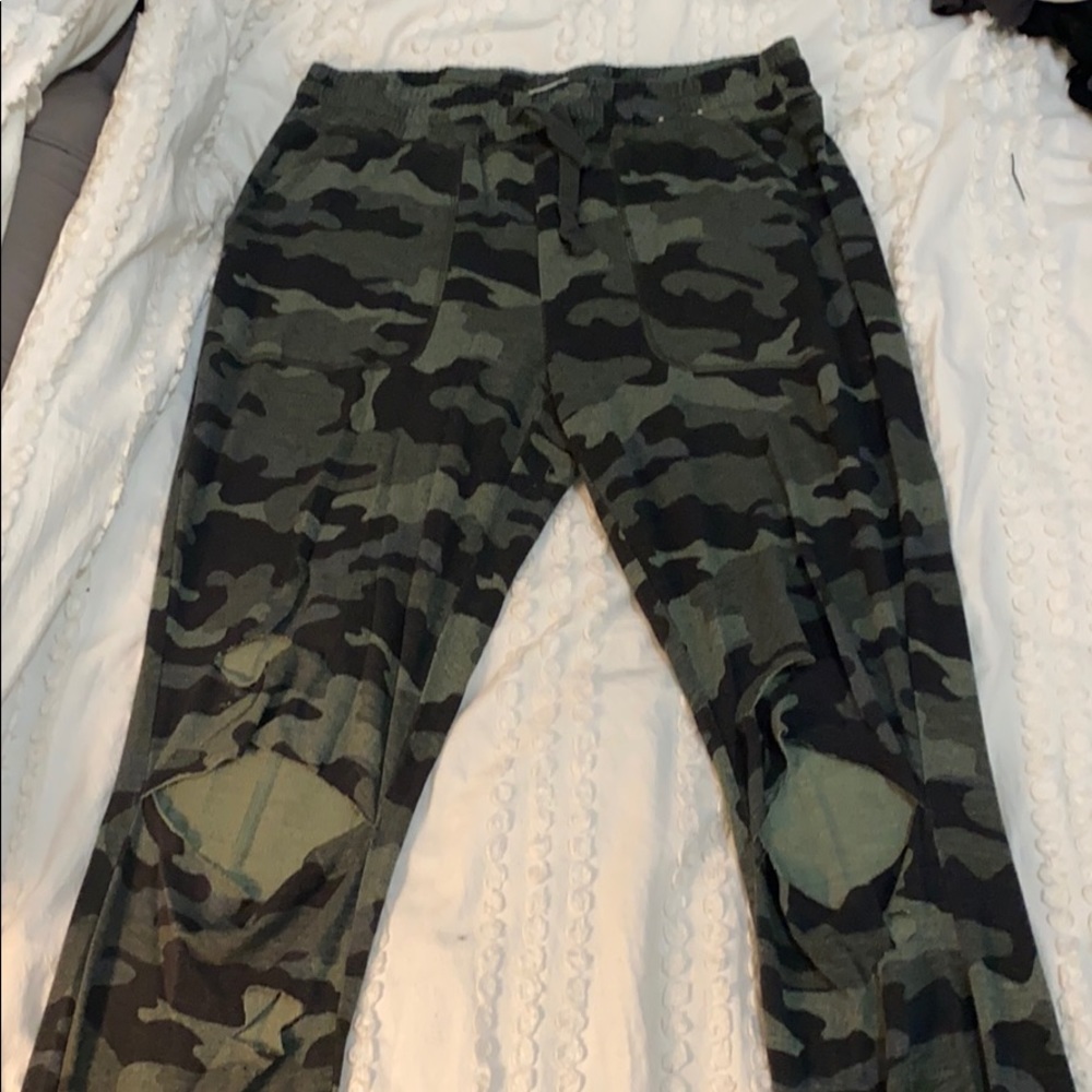 Ripped Camo Joggers